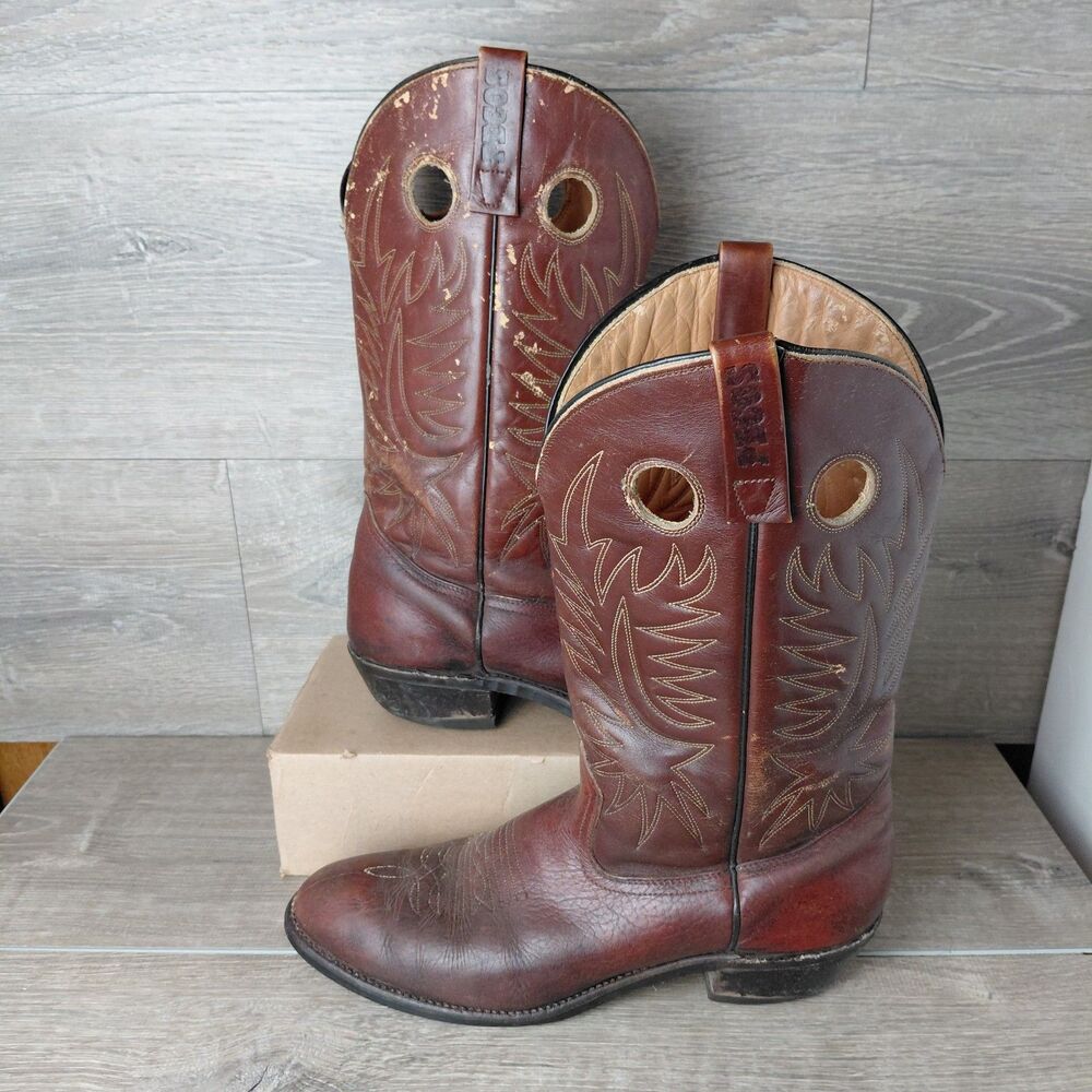 Red Wing Pecos 9812 Cowboy Boot Men 11.5 Brown Leather Western Rodeo USA Vintage